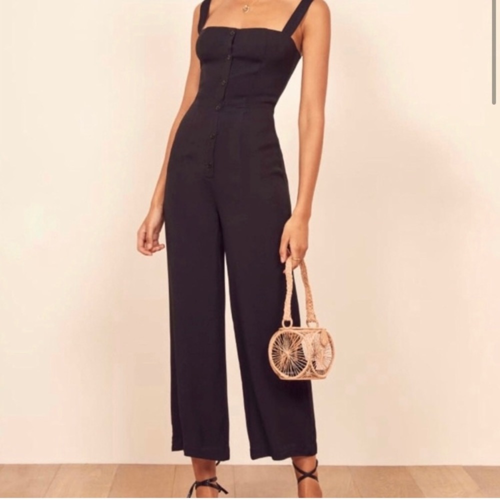 Reformation black Della jumpsuit